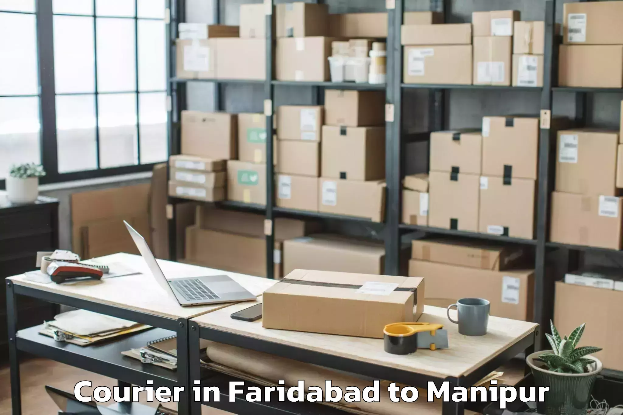 Book Faridabad to Lamshang Courier